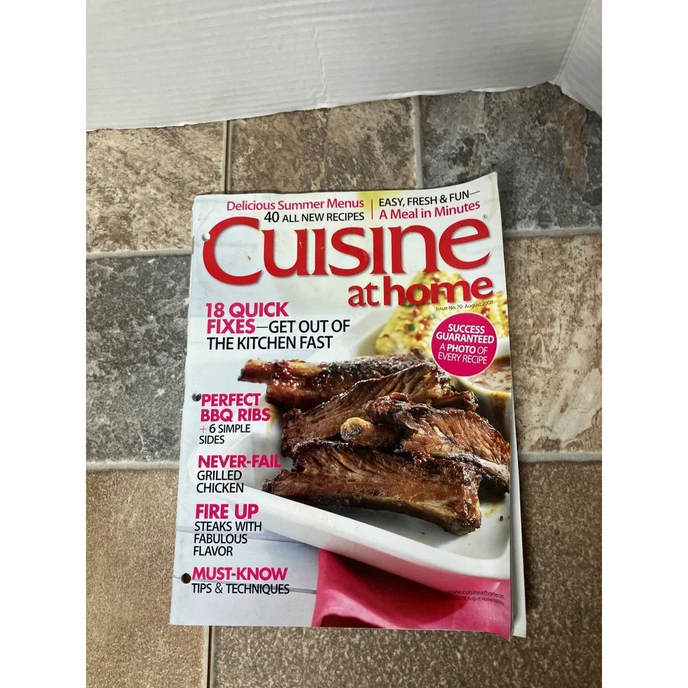 Cuisine at Home Magazine August 2008 Summer Menus‎ Recipes Grilling